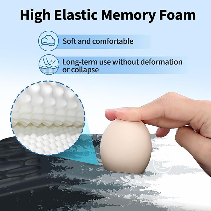 YIWEI Ergonomic Mouse Pad with Wrist Rest for Carpal Tunnel Pain Relief - Image 3