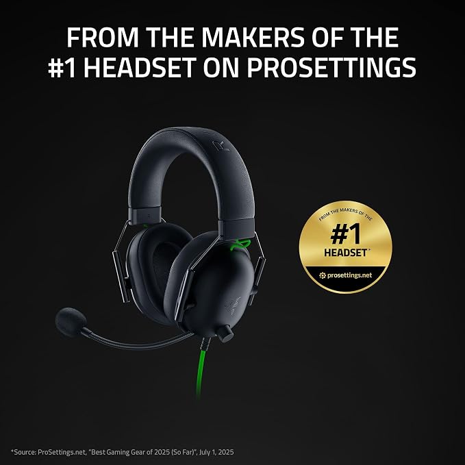 Razer BlackShark V2 X Gaming Headset: 7.1 Surround Sound - 50mm Drivers - Memory Foam Cushion - For PC, PS4, PS5, Switch - 3.5mm Audio Jack - Black - Image 2