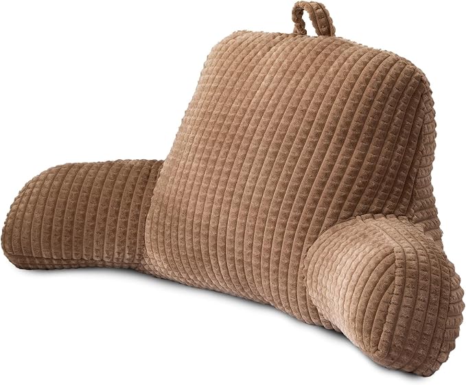 A Nice Night Khaki 17" Bed Wedge Pillows with Arms for Sitting by ANICENIGHT