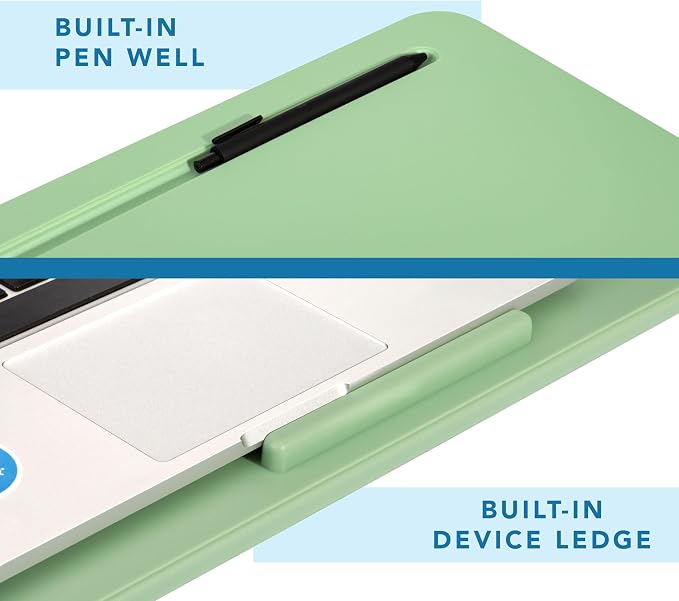 LAPGEAR The Original Lap Desk – Sage Green, Fits 17" Laptops - Image 4
