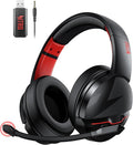 acer Wireless Gaming Headset, PS5 Headset with 2.4GHz for Ps5, Ps4, PC, Switch, Bluetooth 5.3 + 100Hrs Gaming Headphones with Noise Canceling Mic for Laptop, Mobile, Mac, 50mm Drivers (Red) by Unknown