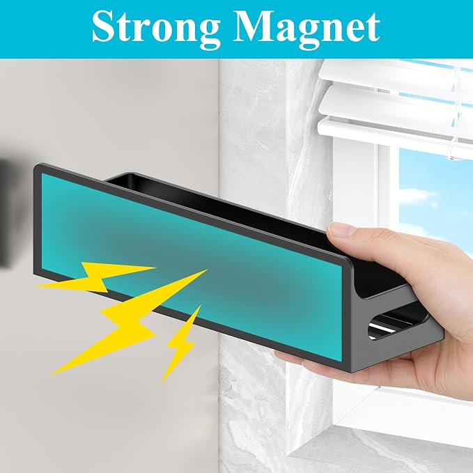 HuggieGems Magnetic Water Bottle Holder for Fridge Black, 4 Pack - Image 5