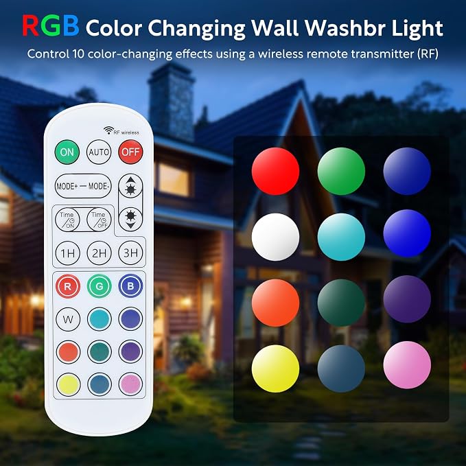 HNRLOY RGB Wall Washer Light with Bar 2Pack, 72W LED RGB Color Changing Landscape Wall Wash Lights, 4FT 120V Dimmable Stage Wash Light Bar for Hotel,Building,Commercial Garden Lighting - Image 7