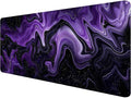 Dark Purple Ripples Desk Pad Mouse Pad Black Purple Lines Large Gaming Mouse Mat with Stitched Edges,Non-Slip Waterproof Rubber Base Mous Mat Office Computer Keyboard Laptop Home 31.5"x11.8" by Unknown