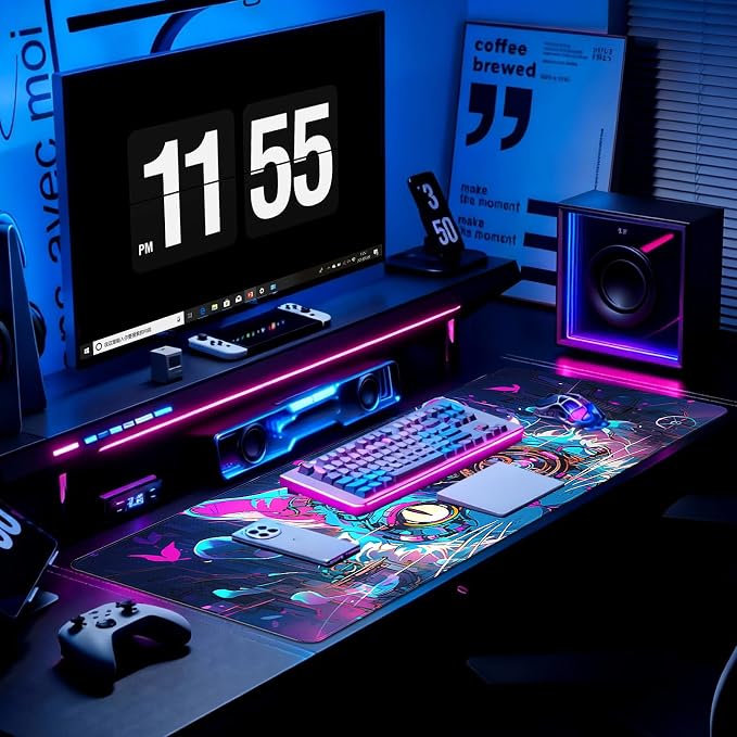 Gaming Mouse Pad, Desk Mat for Keyboard and Mouse, Large Mouse Pad for Desk, Computer Mousepad - Image 5
