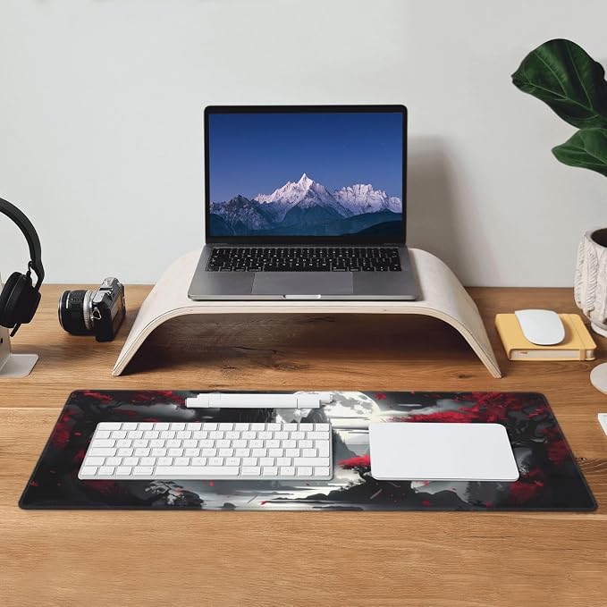 Gaming Mouse Pad Desk Pad,Extended Big Mouse Pad,31.5x11.8 Inch Long Computer Keyboard Mouse Mat Mousepad with 3mm Non-Slip Base and Stitched Edge for Gaming and Office… (Dark Canyon) - Image 8