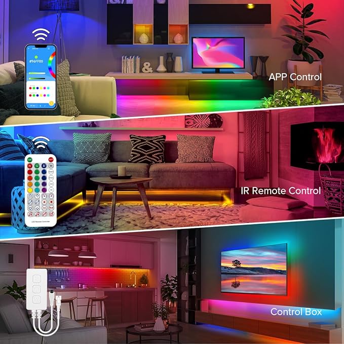 BTF-LIGHTING 13.1FT WS2812B IC RGB Addressable Neon Rope Strip Kit DC5V - Image 4