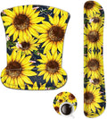 ToLuLu Keyboard Mouse Pad Wrist Rest Set, Gel Ergonomic Mouse Pads for Computer Laptop Office Home, Comfortable Mousepad Keyboard Wrist Support Memory Foam for Easy Typing Pain Relief, Nice Sunflower by ToLuLu