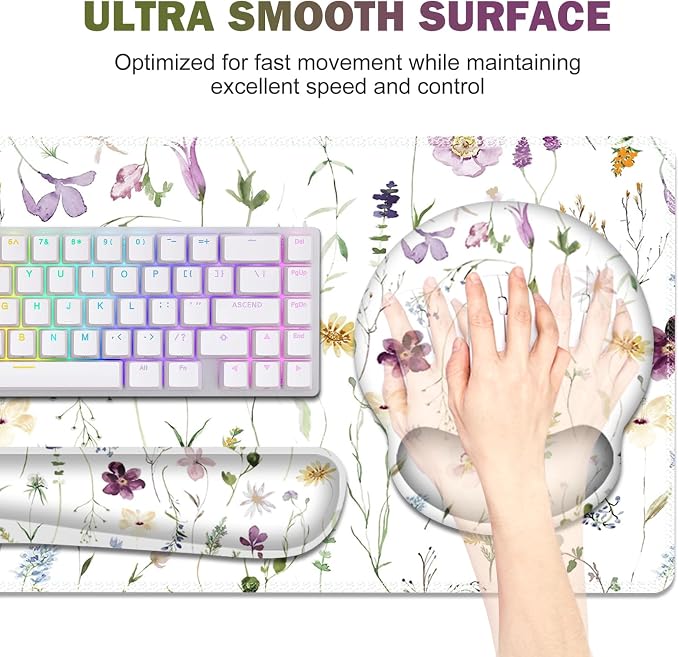 Gaming Mouse Pad, Large Desk Mat Cute Desk Pad Protector, 4in1 XXL Mousepad - Image 4