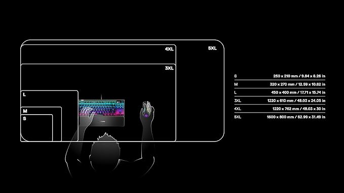 SteelSeries QcK Gaming Mouse Pad - 3XL Cloth - Optimized For Gaming Sensors - Maximum Control - Image 4