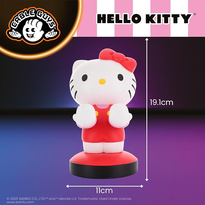 Cableguys Hello Kitty Controller Holder & Phone Stand - Gaming Setup Accessories for Desk and Game Room, Controller Stand Compatible with Xbox, PlayStation & Most Standard Game Controllers - Image 6