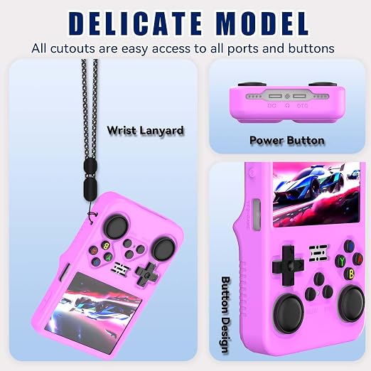 Silicone Case for R36S Handheld Game Console with Lanyard - Image 5