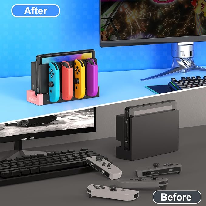 Switch Controller Charger Dock for Nintendo Switch 1/OLED for 4 Joy-Cons - Image 5