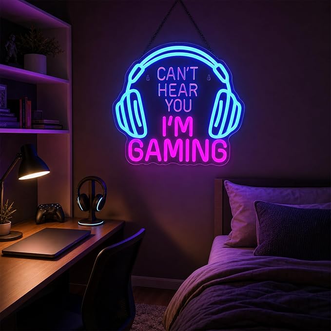 Gaming Neon Sign, Headset Lightup Game LED Neon Light for Game Zone - Image 6