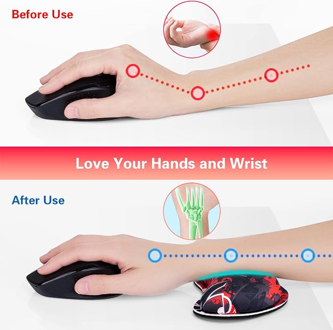 Mouse Wrist Rest, Canjoy 2 Pack Wrist Rest for Mouse Memory Foam Wrist Pad - Image 3