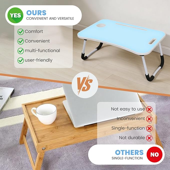 Foldable Lap Desk Stand Bed Desk Laptop Table - Image 2