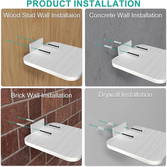 WALI Surround Sound Speaker Wall Mount, 1 Pair Heavy Duty Floating Shelf - Image 7
