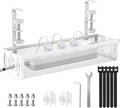 Cable Management, 15'' Under Desk Cable Management Tray No Drill by LOVJOYSE