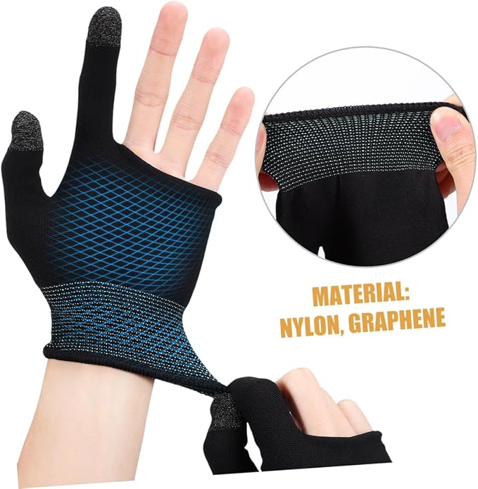 GALPADA 2pairs Mobile Gaming Finger Sleeves Breathable Gloves for Gamers Comfortable Fit Gaming and Billiards Nonslip Design for Enhanced Control - Image 9