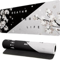 Extended Gaming Mouse Pad, Large Gaming Mouse Waterproof with Stitched Edges, Non-Slip Desktop Pad for Home and Office, Level Up Your 31.5x11.8 Inch… (Black and White Life) by Brecoy