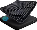 Gel Wheelchair Seat Cushion for Long Sitting, Extra Large & Thick Seat Cushion with Non-Slip Cover - Coccyx, Sciatica & Back Pain Relief - Wheelchair Cushions - Office Chair Car Seat Cushion by Helishy
