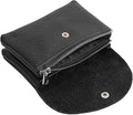 Genuine Leather Mini Change Wallet, Multifunction Zipper Pocket Key Credit Card Headset Lipstick Organizer (Black) by Unknown