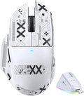 ATTACK SHARK V6 65g Wireless Gaming Mouse with RGB Magnetic Charging Dock,BT/2.4G Wireless/Wired Mouse with Tape 1K Polling,PixArt PAW3311 Sensor,25K DPI,Programmable Gamer Mice for PC/Win/Mac (White) by ATTACKSHARK