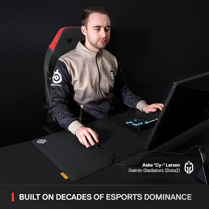 SteelSeries QcK XL Performance Control Gaming Mousepad — Extra Density for a Smooth Glide — Low-Profile Edge Stitching — Non-Slip Neoprene Rubber Base — 15.75 x 34.43 inch — FPS, MOBAs, RTS, MMO - Image 8