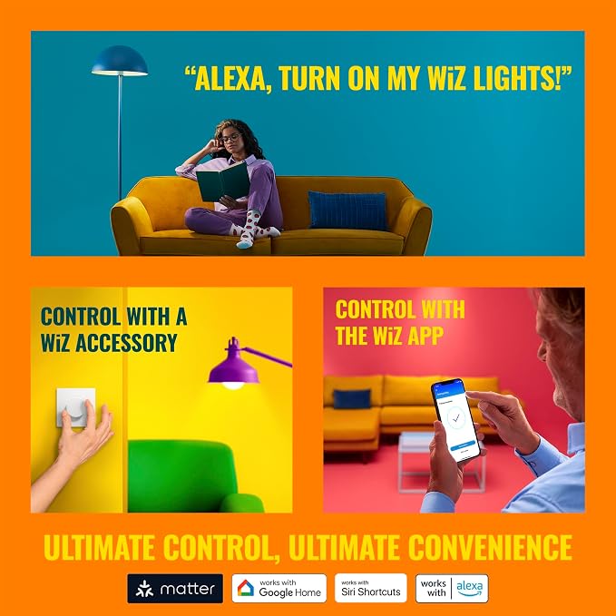 WiZ Connected Smart Light Strip, Sunset/Sunrise Automation, Preset Modes, Control with Voice or App, Full Color RGB Lighting, Voice Control, 50ft Cut to Fit - Image 5