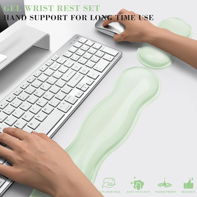 Gel Wrist Rest for Keyboard and Mouse, Wrist Rest for Keyboard, Mouse Wrist Support, Pain Relief, Cool Touch, Non-Skid, Mouse Wrist pad - Image 6