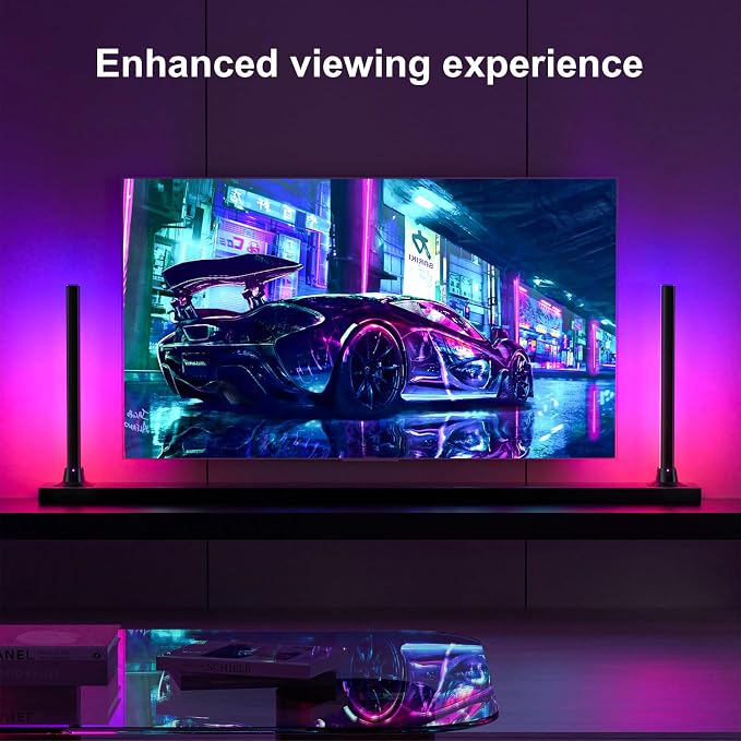 MIHEAL RGB Light Bar, Music Sync RGB LED Lights Bar, USB Powered Mood Lighting, Remote Control Color Changing Gaming TV Backlight, 8 Dynamic Modes for PC Room Monitor Desk … - Image 4