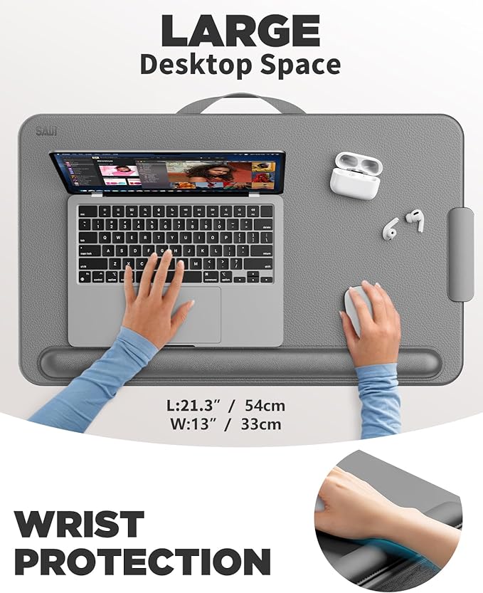 SAIJI Lap Desk with Cushion, Computer Laptop Stand, Lap Laptop Table - Image 2