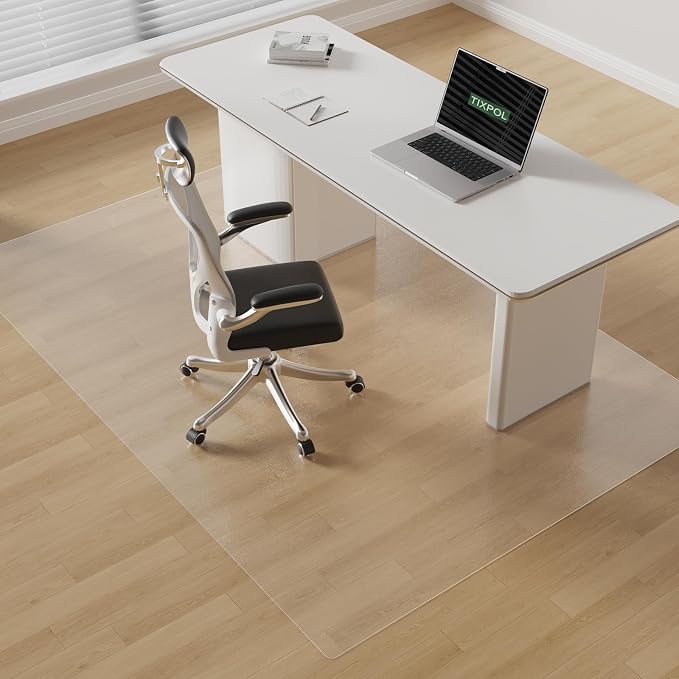 Chair Mat for Hard Floors, tixpol 60"x75" Office Chair Mat for Hardwood Floor, Non-Slip Plastic Floor Mat for Chairs, Vinyl Hard Floor Protector Under Desk Mat for Home Office, Play Mat (Clear) - Image 9