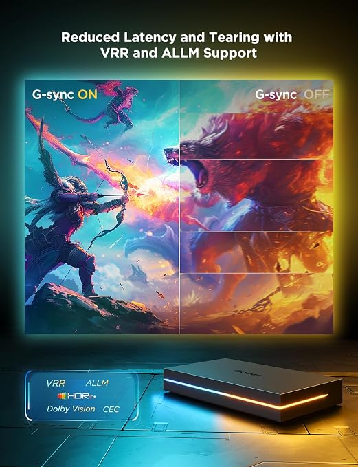 Govee HDMI 2.1 AI Sync Box Kit 2,8K/4K 144Hz,RGBICW for 27-34 Inch Monitor - Image 3
