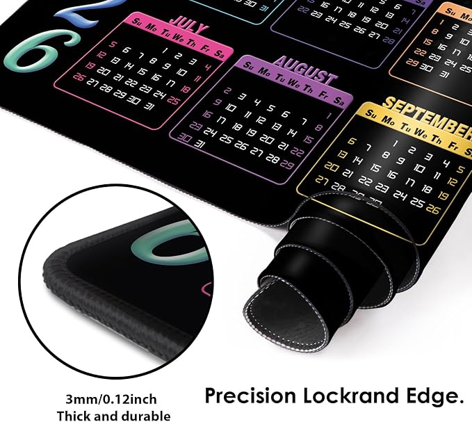 Galdas Gaming Mouse Pad XXL XL Large Long Extended Big Mousepad Non-Slip Rubber Keyboard Mouse Pad with Stitched Edges for Laptop Home Office (2026, 35.4 * 15.7) - Image 4