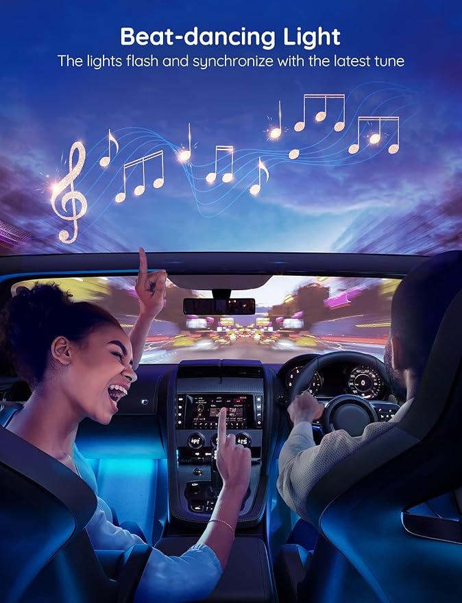 Govee Car LED Lights, RGB Smart Car Interior Lights, App Control - Image 3