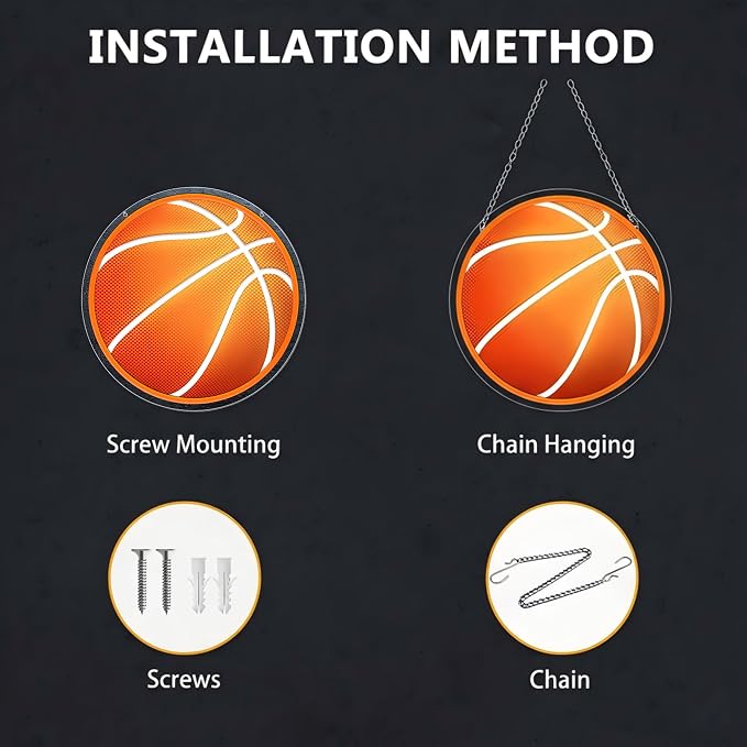 CULOIS Basketball Neon Sign for Wall Decor, UV Printed Basketball Neon Light, Dimmable Sports LED Sign for Bedroom, Man Cave, Dorm, Game Room, Birthday Party Gifts - Image 7
