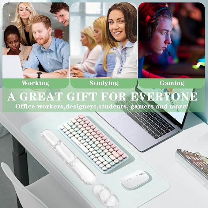Gel Wrist Rest for Keyboard and Mouse Pad Set - Image 8