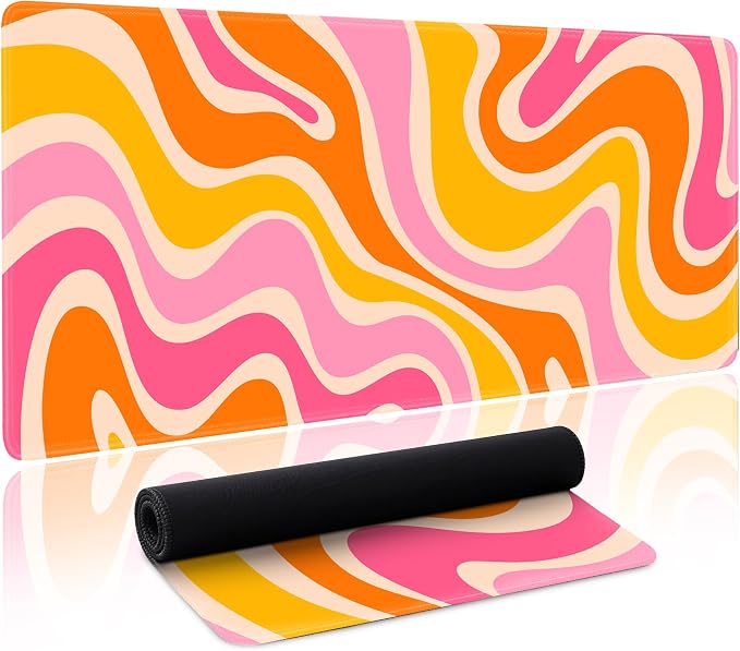 Boho XL Mouse Pad Large Desk Mat Extended Keyboard Mouse Pad Abstract Mousepad with Non-Slip Base and Stitched Edge Minimalist Mouse Mat Desk Pad 31.5 x 11.8 in Mouse Pads for Desk Home Office Gaming by Unknown