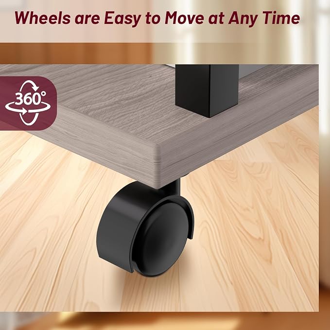 Slim Nightstand Set of 2, Narrow Side Table with Charging Station & Drawer - Image 8