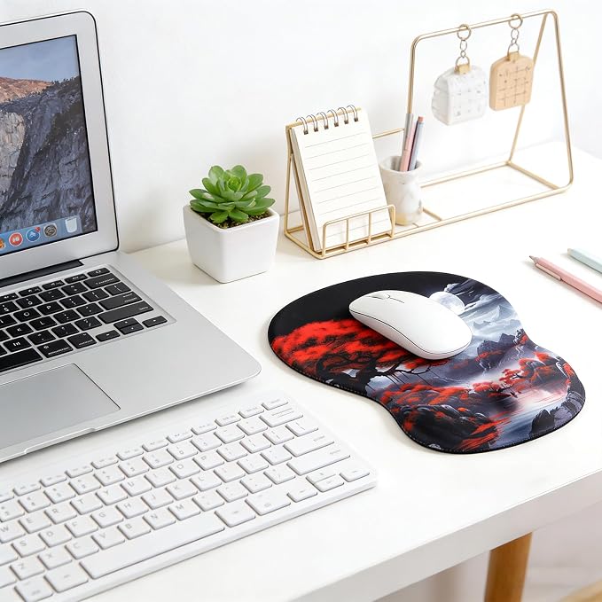 Ergonomic Mouse Pad with Wrist Rest - Gel Wrist Support Mousepad with Non-Slip PU Base for Computer, Laptop, Office & Home - Image 7