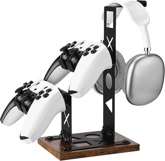 Gaming Headset Stand Game Headphone Organizer Controller Holder for Gamepad | Gaming Headphones Stand Gamepad Organizer Game Earphone Hanger Controller Hook for Desktop,Gaming Desk Accessories Black - Image 8