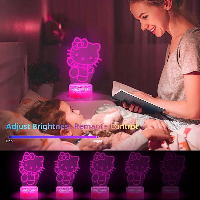 LOUHH Cat Night Light, 3D LED 16 Color Intelligent Remote Control Lamp for Children's Gifts Children's Room Decoration Holiday Gifts - Image 4