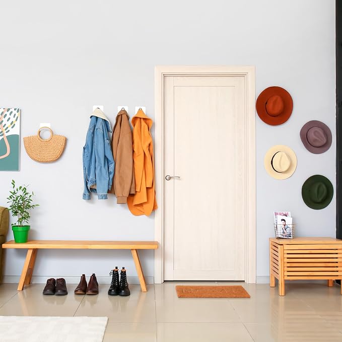 Wonderjune 24 Pcs Headphone Wall Hangers Adhesive Gaming Headset Holder Hooks for Wall Mount Strong Universal Stand Hooks for Most Headphone Controller, Hat, Baseball Caps, Door, Closet (White) - Image 6