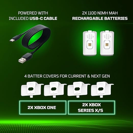 Nyko Charging Station for Xbox Series XS & Charge Base for 2 Controllers w/LED Indicators and Extra USB Port -Controller Charge Stand w/Rechargeable Batteries - Accessories - Image 7