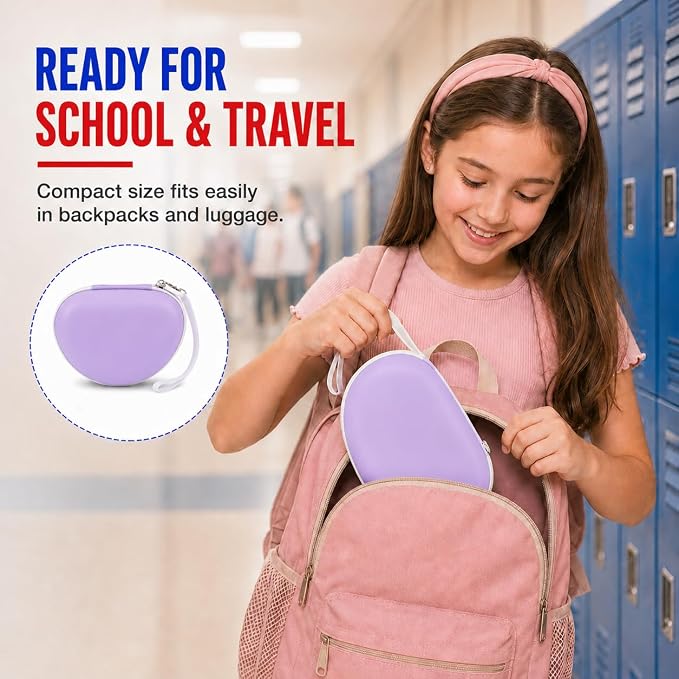 ANKHOH Kids Headphone Case for eKids, for Beats Solo4 Headphones, Purple - Image 7