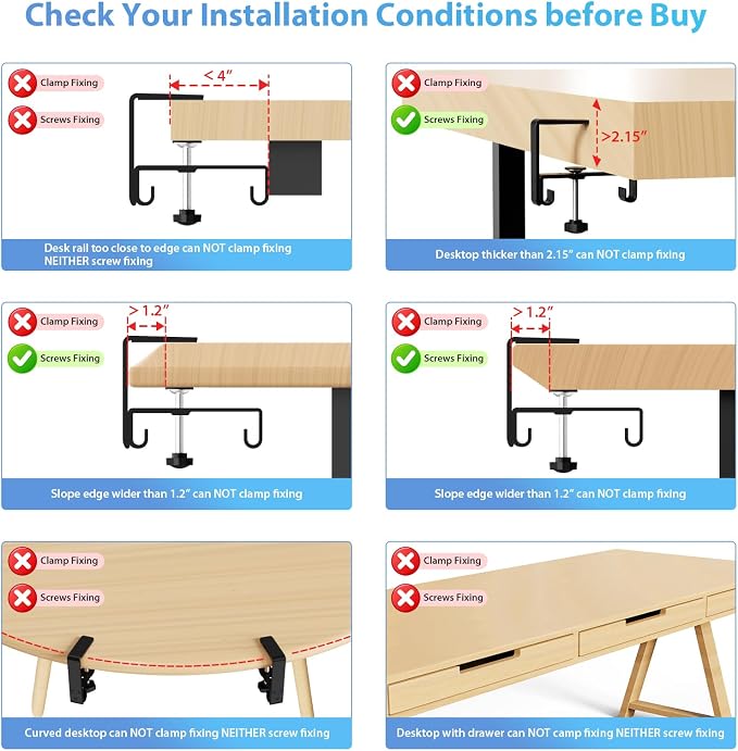 KEEGH No Drill Fabric Under Desk Cable Management Tray 28 in,Black - Image 7