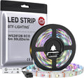 BTF-LIGHTING WS2812B ECO RGB LED Strip,UL Listed,Individually Addressable,16.4FT 30LED/m 150Pixel DC5V 5050SMD,Alloy Wire Flexible 3M Tape for DIY Chasing Color Project IP65(No Adapter or Controller) by BTF-LIGHTING