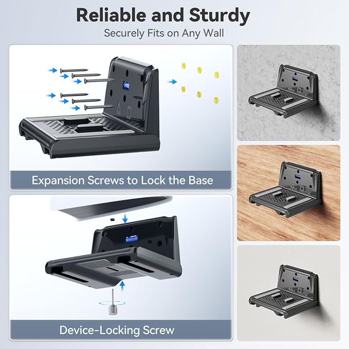 P5 Wall Mount Kit with Controller Holder Compatible with P5/Slim/Pro Disc & Digital, Pa5 Mount Floating for Gaming Accessories, Compact Pa5 Vertical Wall Shelf Organizer Bracket with Headphone Hook - Image 4