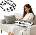 Crafting Pillow for Crocheting, Crochet Pillow for Lap Support, 12 Fun Print Styles, Ergonomic Arm Support, For Bed, Floor, Chair Comfort, Pain Relief and Fatigue for Gaming and Woking (Cat) by Unknown